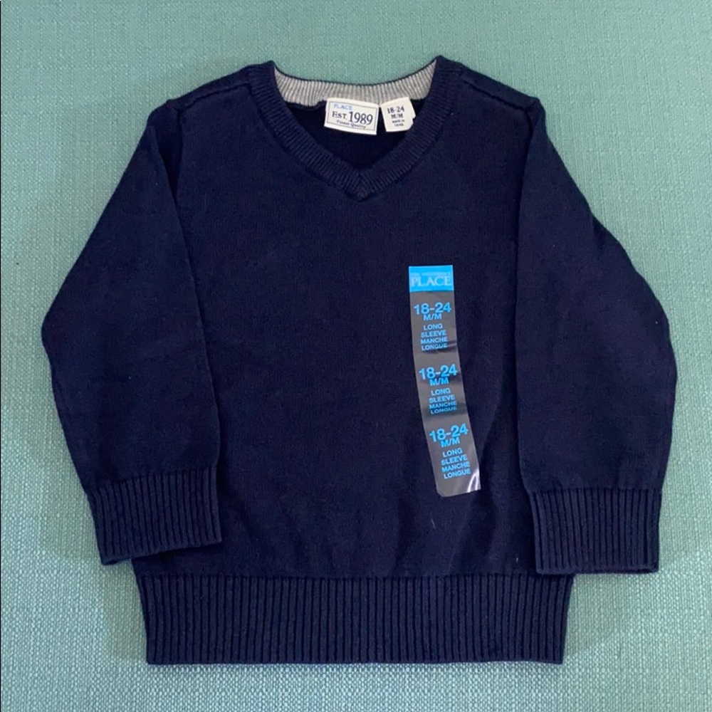 Navy V-neck Sweater